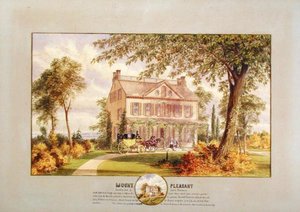 Mount Pleasant (Beekman Konağı), New York, 1874 dolayları (kağıt üzerine suluboya, guaj ve grafit) by Abram Hosier