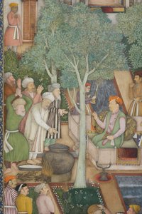 İmparator Cihangir with Holy Men in a Garden'dan detay, c.1615 (kağıt üzerinde opak wc ve altın)