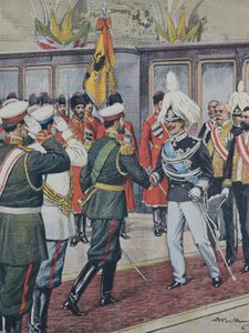 BELTRAME, Aşil (1871-1945). Victor Emmanuel III (1869-1947). İtalya Kralı (1900-1946); Nicholas II. Rusya Çarı (1894-1917). RUSYA. Çar, Peterhof