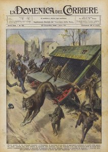 Bir Fransız köyünde büyük oyun by Achille Beltrame