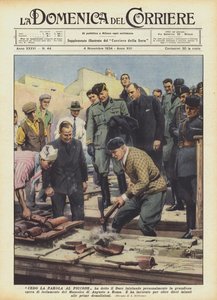Sözü kazmaya veriyorum dedi Duce bizzat şatafatlı çalışmaya mı başladı?