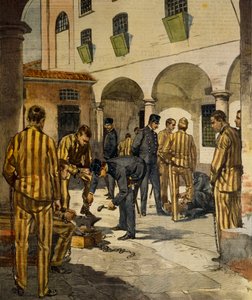 Sivil reformlar: İtalya hapishanelerinde zincirlerin kaldırılması, Achille Beltrame (1871-1945), La Domenica del Corriere