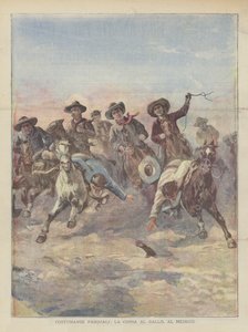 Paskalya Kostümleri, Horoz Yarışı, Meksika by Achille Beltrame