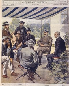 1850-1902 Anglo-Zulu ve Anglo-Boer Savaşları sırasında barış anlaşması müzakerelerinin kapak resmi by Achille Beltrame