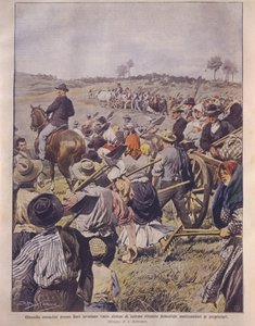 Latifundia işgalinin kapak resmi; Puglia, İtalya by Achille Beltrame