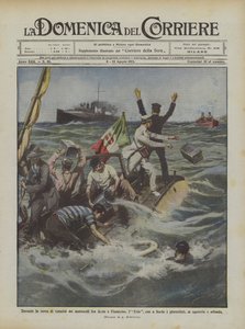 Anzio ve Fiumicino arasındaki sürat teknesi yarışı sırasında, Aeolus gemide mi? by Achille Beltrame