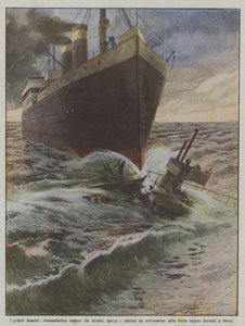 Büyük felaketler, bir denizaltıyı vuran, parçalayan ve batıran bir Alman transatlantik?