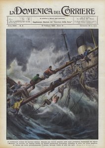 İtalyan denizcilerin geleneksel kahramanlığı by Achille Beltrame