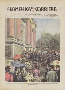 Venedik Uluslararası Sanat Sergisinin Açılışı (24 Nisan) by Achille Beltrame
