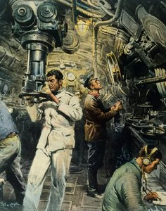 Denizaltının içi, Achille Beltrame (1871-1945), La Domenica del Corriere