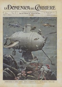 İtalyan Buluşları, Eng G Pino Per Tarafından İnşa Edilen ve Denenen İşçi Teknesi? by Achille Beltrame