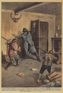 Ben şeytanım! Bana parayı ver! kılık değiştirmiş bir yağmacıyı çocuklarına mı yakıştırıyorlar? by Achille Beltrame