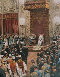 İtalya Kralı, Savoy Kralı III. by Achille Beltrame