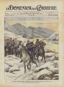 Rus-Japon Savaşı, Ya-Lu Nehri Karşısındaki Karakollar Arasındaki İlk Çatışmalar by Achille Beltrame