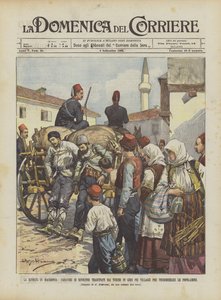 Makedon İsyanı, Türkler Tarafından Pei Köylerinde Sürüklenen İsyancıların Cesetleri Ne İçin? by Achille Beltrame