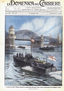 Ren Nehri üzerindeki muhafız by Achille Beltrame