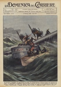 Rijeka departmanının Paganini motorlu gemisi bir fırtına sırasında cesurca kurtardı mı? by Achille Beltrame
