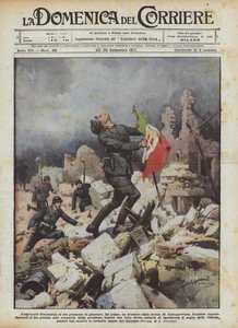 Aday olan Franceschi, Castagnevizza harabelerine üç renkli bir bayrak dikmeye söz vermişti.