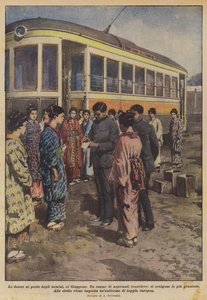 Japonya'ya erkekler yerine kadınlar by Achille Beltrame
