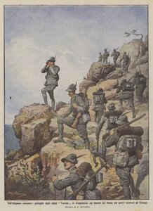 Cyrenaic platosunda, Vestone Alpini keşif devriyeleri, Derna