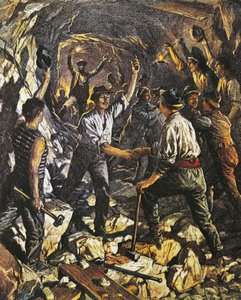 Achille Beltrame (1871-1945) tarafından Arona ve Meina arasındaki Simplon Demiryolu Tüneli