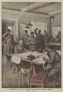 Harekâttan önce, harekat hazırlanırken bir ordu komutanlığının büroları