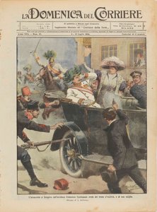 Avusturya Arşidükü Franz Ferdinand ve eşinin Saraybosna