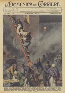 Fransız manastırında trajik gece by Achille Beltrame