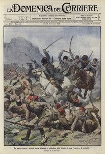 Türk piyadeleri bir Kazak bölüğü tarafından siperlerde saldırıya uğradı by Achille Beltrame