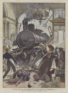 Frankfurt SM Tren İstasyonundaki Restoran Salonunda Bir Tren by Achille Beltrame