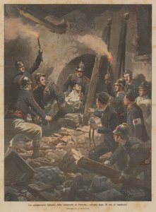 26 saatlik cenaze töreninden sonra kurtarılan Palermo felaketinin hareketli bir bölümü by Achille Beltrame