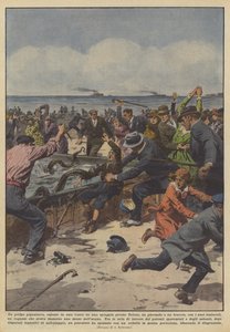 Toulon yakınlarındaki bir plajda küvette görüntülenen dev bir ahtapot yakalandı mı? by Achille Beltrame