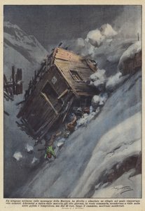 Bavyera dağlarında bir gece kasırgası hangi sığınağı parçalayıp parçaladı? by Achille Beltrame