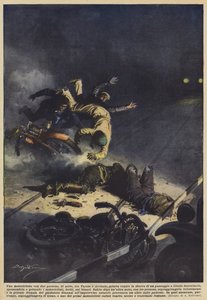 Gece Varese ile Arcisate arasındaki bariyerde iki kişinin olduğu bir motosiklet mi çarpıştı?