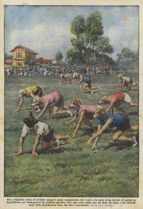 Bir kulübün üyeleri ve üyeleri arasında orijinal bir insan tazı ırkı mı örgütlenmişti? by Achille Beltrame