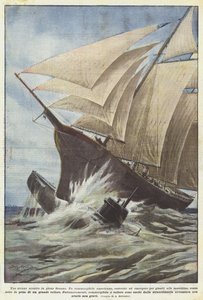 Okyanusun ortasında garip bir yüzleşme by Achille Beltrame