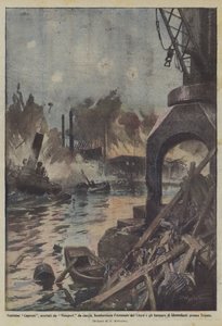 Savaşçı Nieuport'un eşlik ettiği yirmi iki Caproni, Lloyd'un Arsenalini ve hangarlarını bombalıyor mu?