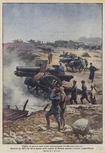 Fransız Fas'ın kuzey cephesinde savaş vizyonu by Achille Beltrame