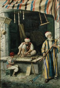 Arap Marangozları, 1875 dolayları (kağıt üzerine suluboya) by Achille Buzzi