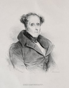 François René Auguste Victome de Chateaubriand by Achille Devéria