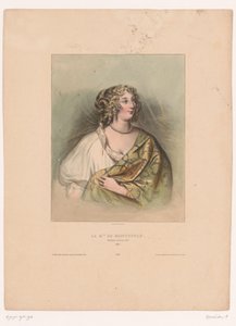 Madame de Montespan'ın portresi La M.ise de Montespan, metresi de Louis XIV, 1667 (nesne üzerindeki başlık) Ünlü kadınlar (seri başlığı) by Achille Devéria
