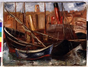 Marsilya'nın Eski Limanı'ndaki tekneler ve tekneler by Achille Emile Othon Friesz