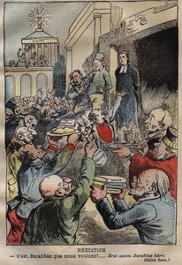 Dreyfus vakası - Yeniden basım - İstiyoruz Barabbas!... Erat autem Barabbas latro - çizim Achille Lemot (1846-1909) - 
