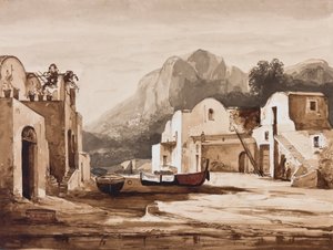 Napoliten sahil köyü, muhtemelen Capri ile Monte Solaro, Prens Alfonso