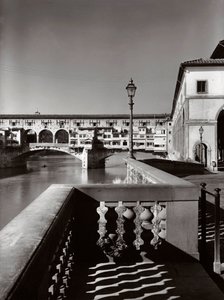 Ponte Vecchio, Floransa, İtalya, 1955 dolayları (s/b fotoğraf) by Achille Villani
