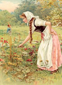 Hop-o-My-Thumb ve Hizmetçi Hizmetçi (chromolitho)