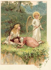 Pamuk Prenses, Gül Kırmızısı ve Melek (chromolitho)