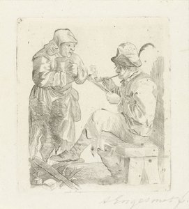 sigara içen adam by Adalbertus Engelsmet (signed by artist)