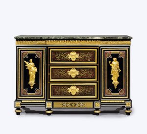 Geç Louis XVI ormolu monte boulle kakma yan dolap by Adam (attr. to) Weisweiler