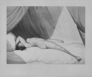 Perdeli Yatakta Yatan Çıplak [Emma Hamilton ], 1 Kasım 1797.